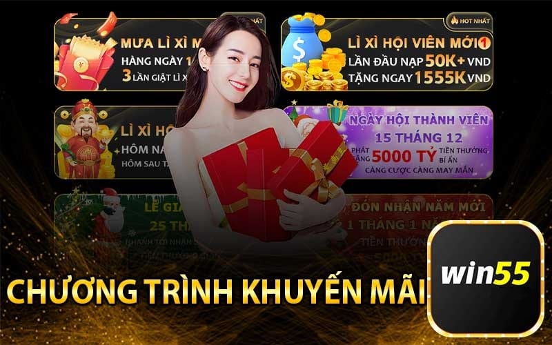 Những chương trình khuyến mãi Win55 hấp dẫn